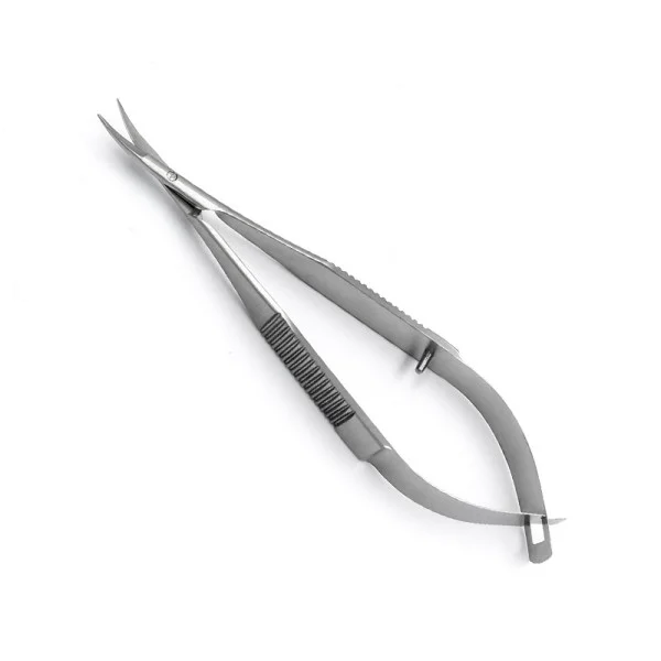 DHS-02-481-10. Ножиці очні за Ваннасом, вертикально-зігнуті, гострокінцеві, 100 мм. DURABLE